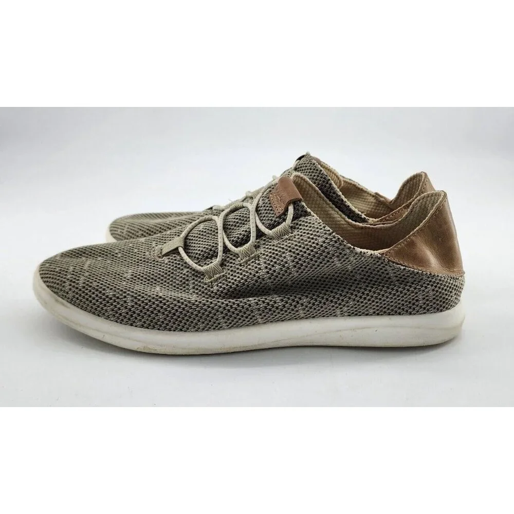 OluKai‎ Women's Hale'iwa LiHa'a Slip on Sneakers Shoes Mesh Gray/Beige Size 9